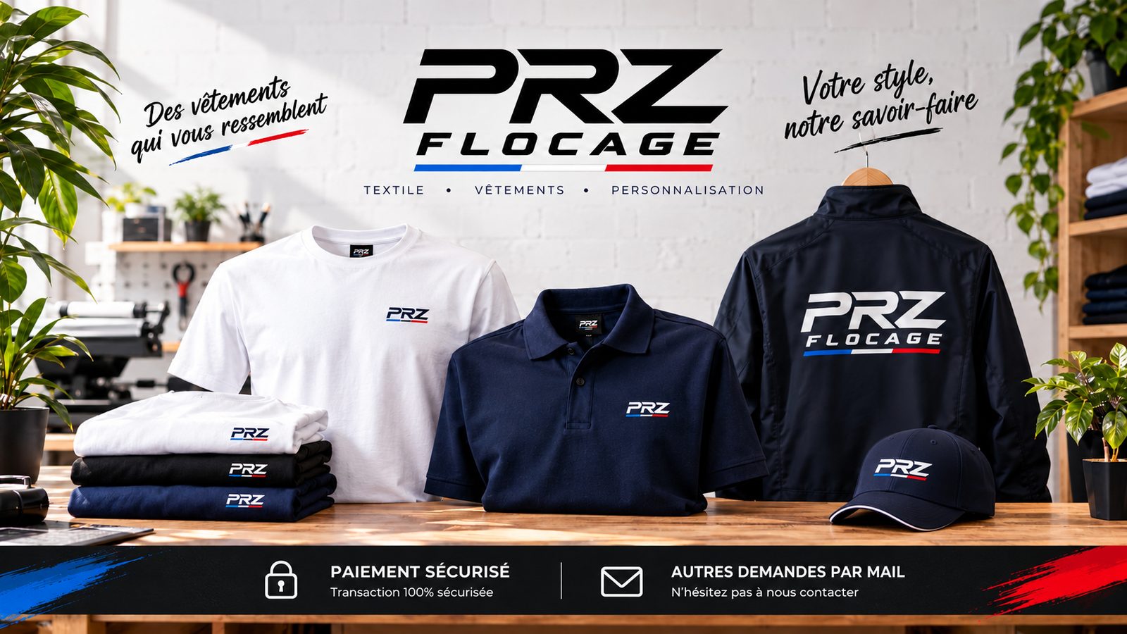 PRZ Flocage — Des vêtements qui vous ressemblent. Textile, vêtements, personnalisation.